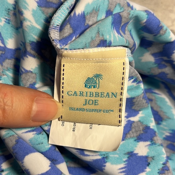 Caribbean Joe bright white purple Aqua black swim top padded bra nylon - Picture 7 of 9